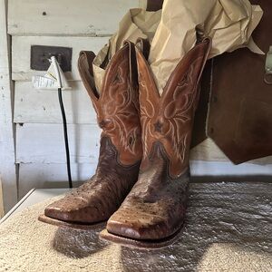 Genuine Ostrich Leather Western Boots